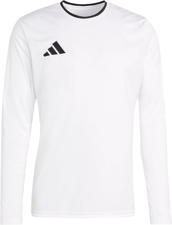 adidas Men's Entrada26 Long Sleeve Jersey Shirt, White/Black, XL Long