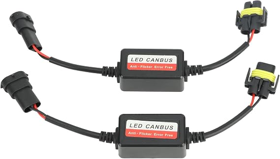 2PCS H8 H9 H11 LED Canbus Decoder, 12V Error Free Anti Flicker Car Led Decoder for Headlight Fog Light