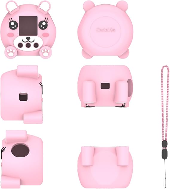 For Punirunes Interactive Digital Toy Silicone Case for PINK Blue Protective Cover Lightweight Drop-Resistant Easy Clean Accessory for Virtual Pet 8.3x7.9x5.8cm(for PINK)