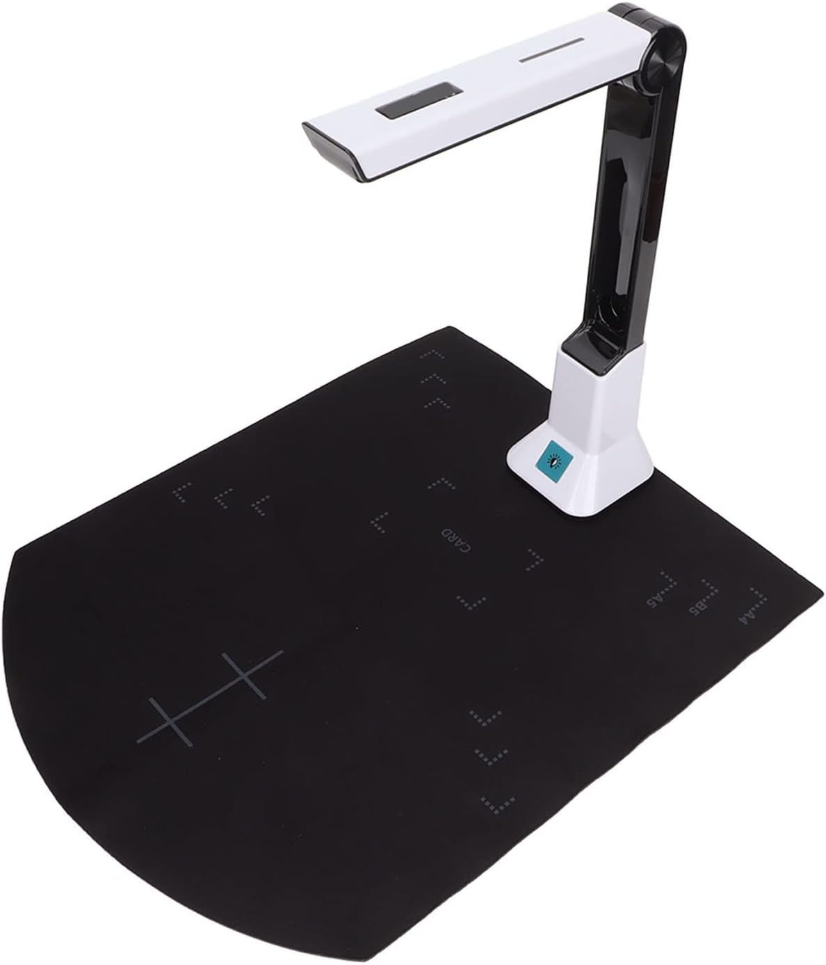 Document Scanner, 8 Million Pixel HD Scanner, Desktop Book Scanner Autofocus, Fast Scanner with Touch Three-Level Light, Brightness Adjustment, Barcode Recognition