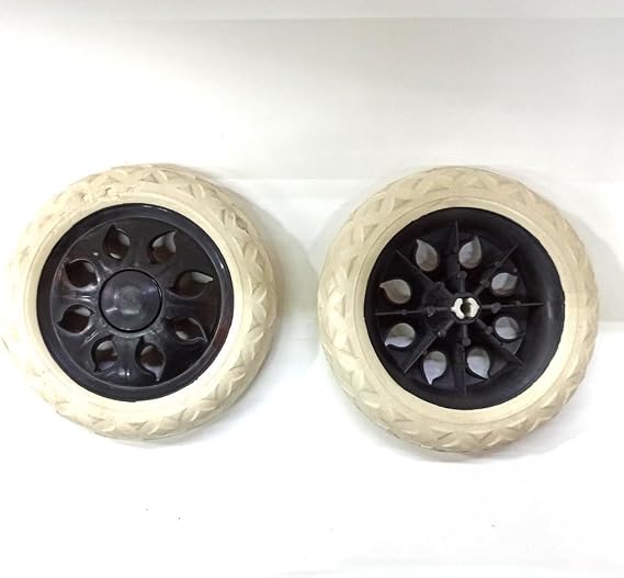 Tak Çıkar Pazar Araba Teker Geçmeli Bebek Arabası Tekerleği Beyaz 15,5 Cm 2 Adet Fiyatıdır