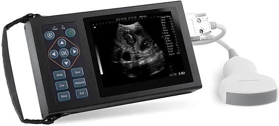 Veterinary Ultrasound Machine - Portable B-Ultrasound Scanner with Micro Convex Probe for Pregnant Animals, Ideal for Farm Use with Pigs and Sheep