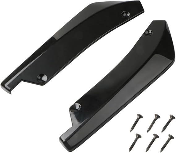 2Pcs Rear Bumper Diffuser Spoilers for Cars, for Toyota Auris Avensis Aygo Camry 40 50 2015-2025 2026 Rear Bumper Lip Side Corner Spoiler Kit, Wrap Angle Spoiler,Black