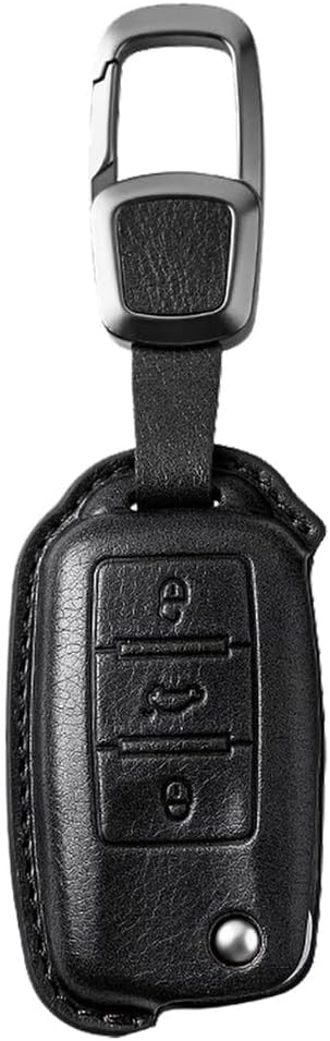 Car Key Shell Case Compatible with VW Volkswagen Polo Golf 4/5/6 Multivan T5 Caddy Jetta Bora Superb Passat Skoda Fabia Seat Ibiza 3 Buttons Auto Key Cover
