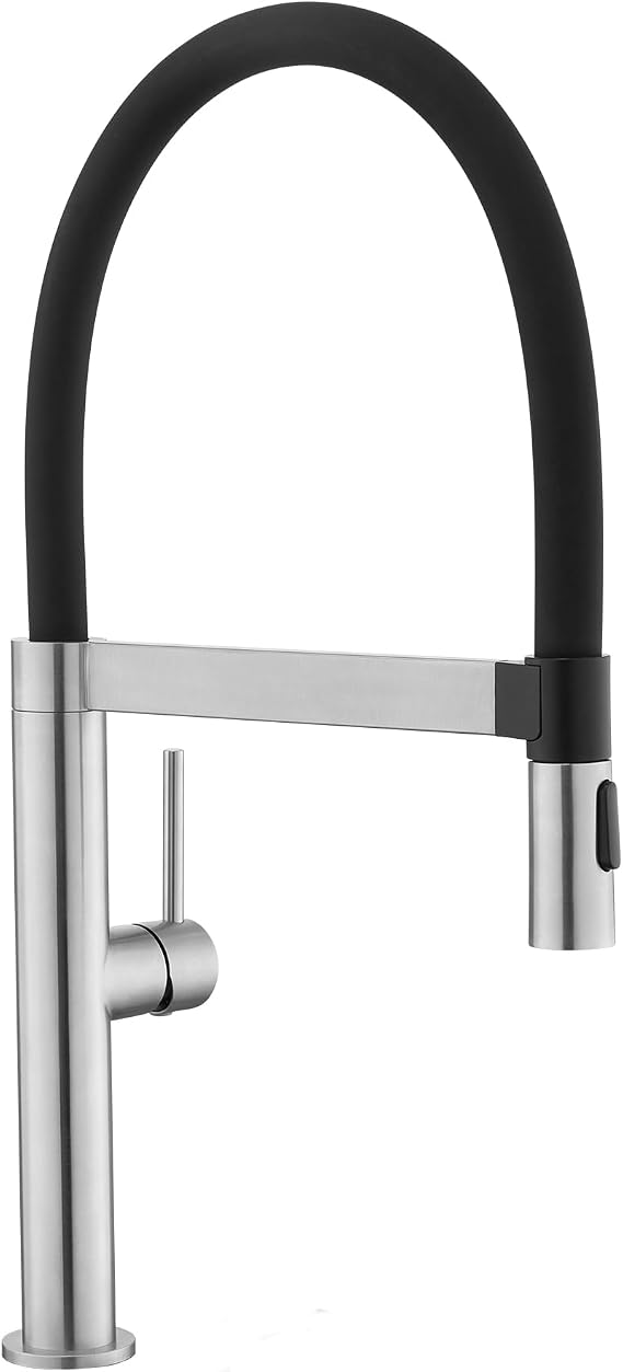 Tohlar Kitchen Tap, Kitchen Taps Mixer with Pull Out Spray, Brushed Nickel