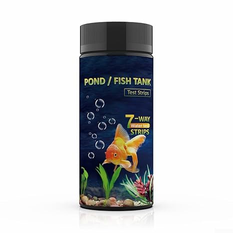 7-in- Aquarium Strips for Freshwater Saltwater Ponds, Water Quality with Multi-Parameter Analysis, Pet Care Maintenance Supplie(New)