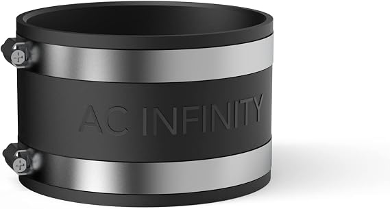 AC Infinity Noise Reduction Clamp 100mm Duct Coupler Stainless Steel Clamps