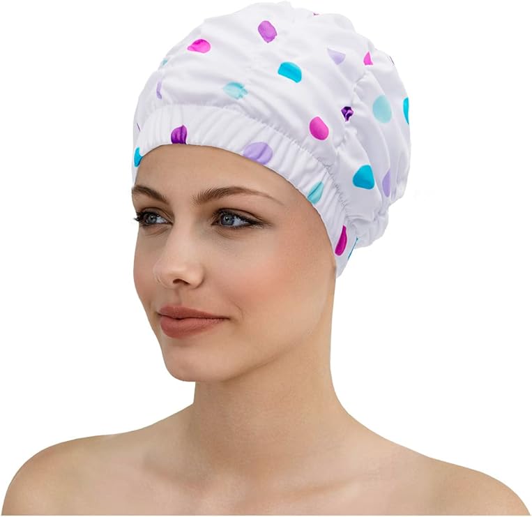Fashy Ladies Shower Cap with Colourful Dots