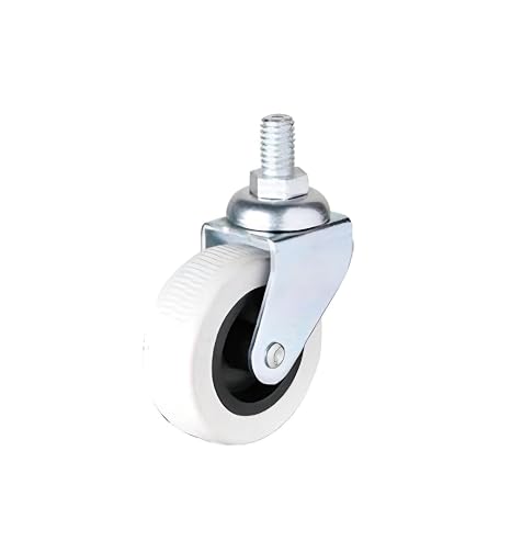 HTS 322 Dönerli Vidalı Mobilya Tekerleği 52 mm - 35 kg Taşıma Kapasiteli PVC-PP İç Mekan Sehpa ve Ofis Tekeri, 3/8 İnç Vida Çapı - 4 Adet
