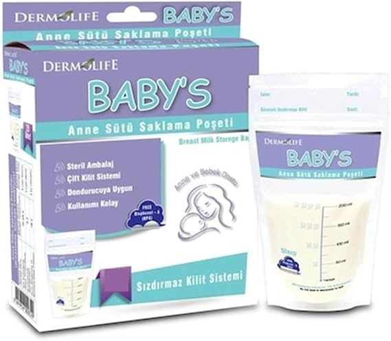 Dermolife Baby's Anne Sütü Saklama Poşeti, Standart