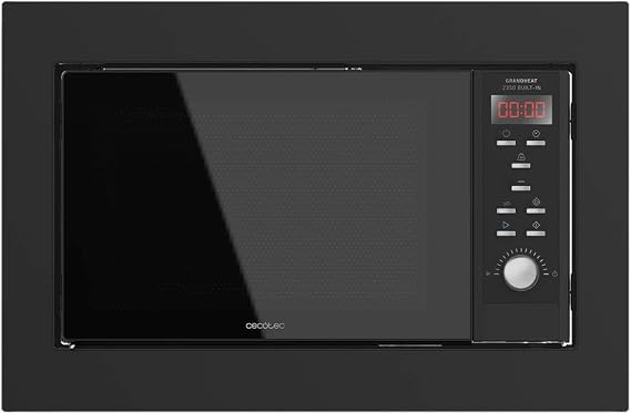 Cecotec GrandHeat 2350 Built-In Black Digital Built-in Microwave, 900 W, Built-in, 23 Liters, Grill 1000 W, 9 Preset Functions, Quick Start, Timer