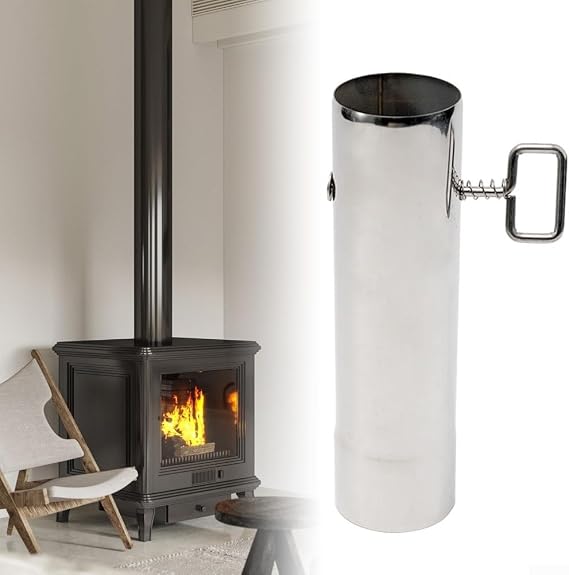 Adjustable Smoke Pipe Constructed from Stainless Steel Featuring Large Mesh for Heat Dissipation and Protection of Cooking Area Structures