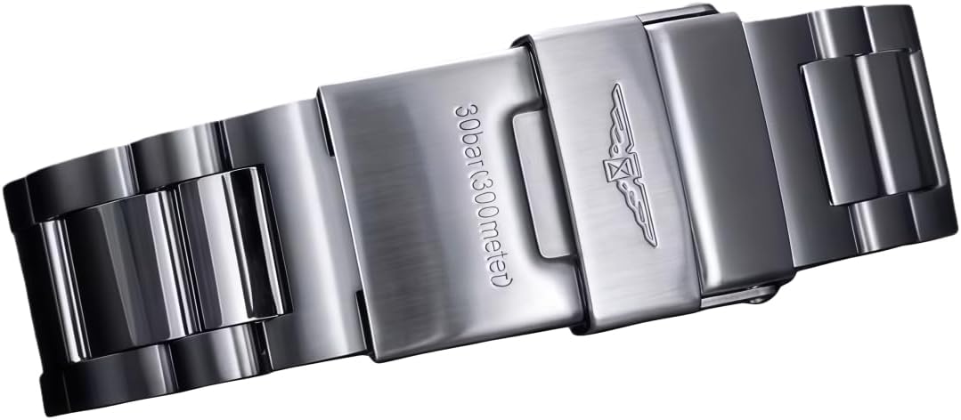 Solid Stainless Steel Watch Strap Curved End Metal Band Replacement 21mm Diving Clasp Wrist Bracelet for Longines Conquest-21mm
