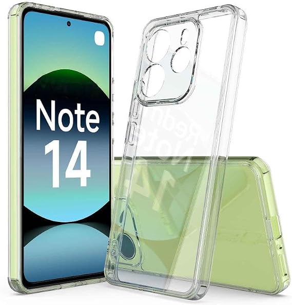 Ehr. Xiaomi Redmi Note 14 5G Uyumlu Kamera Korumalı Darbe Önleyici Arka Kapak, 2mm Kalınlaştırılmış Şeffaf Silikon Kılıf