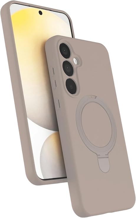 CONSTRAIN - Samsung Galaxy A55 ile uyumlu Kılıf Magsafe ile uyumlu Halkalı Extra Standlı içi Kadife Yumuşak Renkli Silikon Kapak