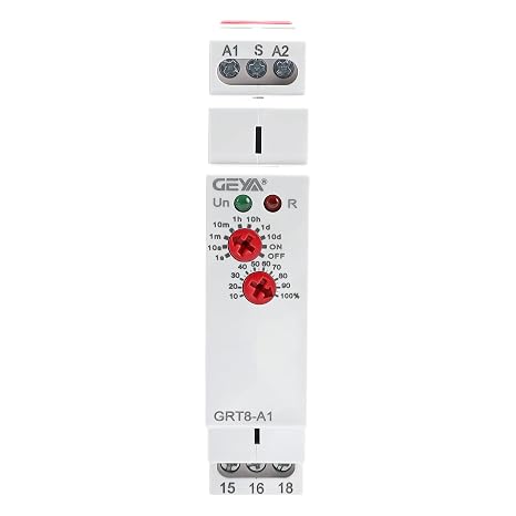 GEYA Delay On Single Function Time Relay 1Contacts 16A Electronic Delay On Timer Relay (GRT8 A1,AC230V)