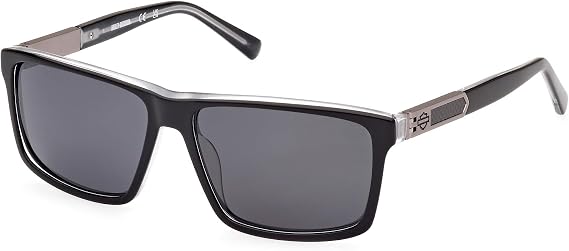 HARLEY-DAVIDSON Herren Hd0977x HARLEY-DAVIDSON HD0977X Herren-Sonnenbrille leichte lässige Sonnenbrille rechteckige Linsenform Polarisierte grüne Linsen dunkle Havanna (1er Pack)
