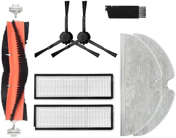 Mop Pro 2+3D (DİKKAT: KAMERALI-PLUS GLOBAL) Xiaomi Uyumlu Yedek Fırça Hepa Filtre Mop Seti-8 Parça