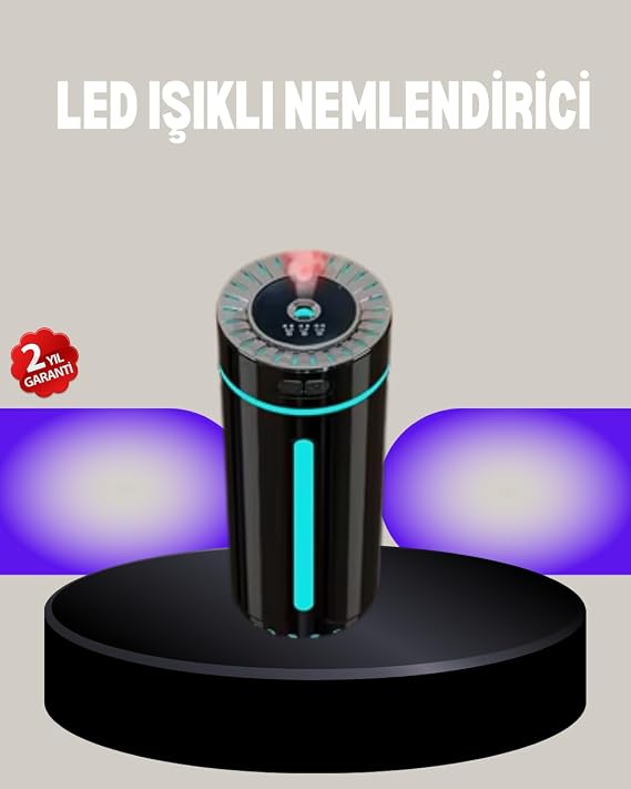 YamanHobi Aromaterapi Özellikli Ultrasonik Hava Nemlendirici LED Atmosfer Işığı