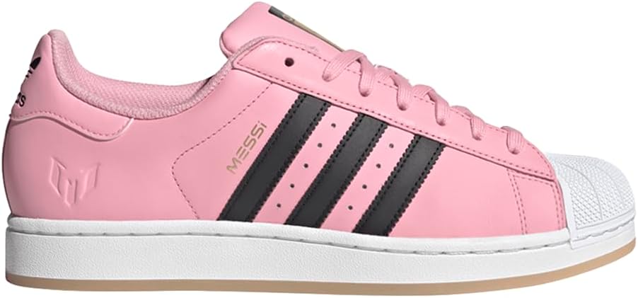 adidas メンズ スーパースター メッシ レースアップ スニーカー シューズ カジュアル - ピンク