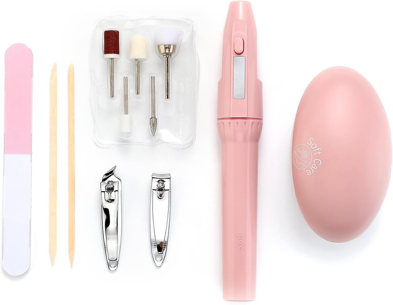 Polosmart PBS802 Pilli Manikür Pedikür Seti Pembe
