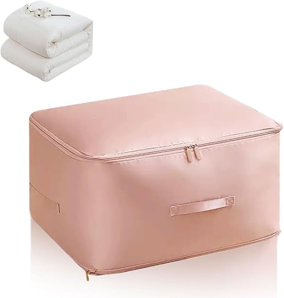 Ultra Space Saving Self-Compression Organiser, Space Saving Bags, Compression Packaging Bags, Storage Bags for Clothes, Vacuum Sealed Blankets Storage Bags (Pink, XL+XL)
