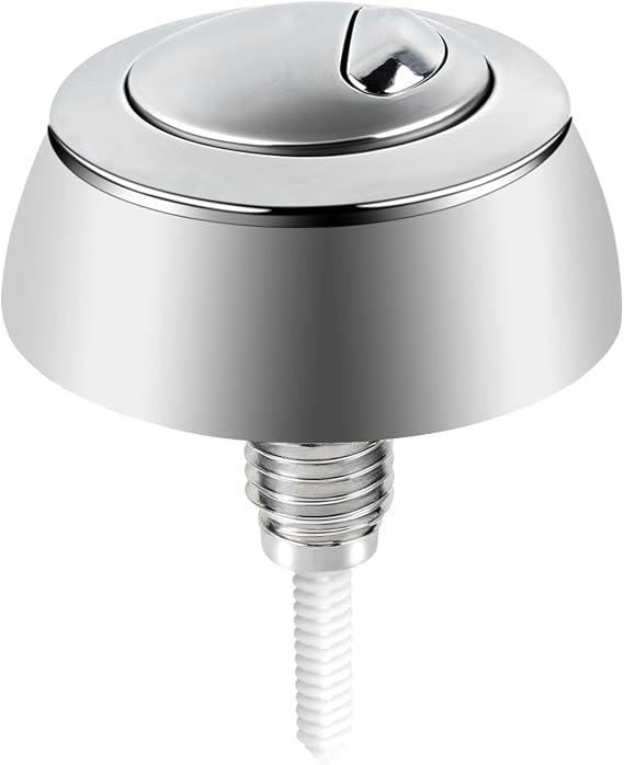 Adjustable Dual Flush Toilet Cistern Push Button for Siamp for Optima 49 Toilet Push Button Dual Flush Systems 16-50mm Toilet Push Button (Silver)