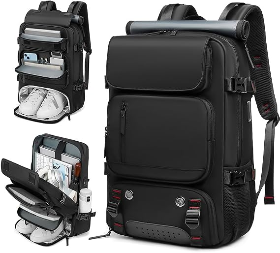 Ayakkabı Bölmeli Su Geçirmez Spor & Seyahat Sırt Çantası – 30L – 16” Laptop Bölmeli