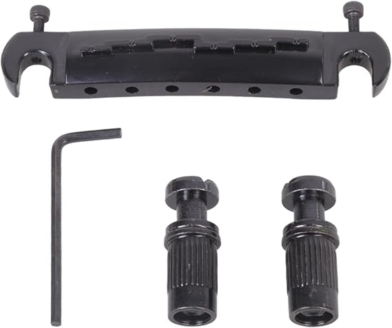 6 String Guitar Integrated Bridge Saddle Tailpiece Without Code Adjustable Wraparound Bridge for Most Electric Guitars Lp Electric Guitar No Code Adjustable