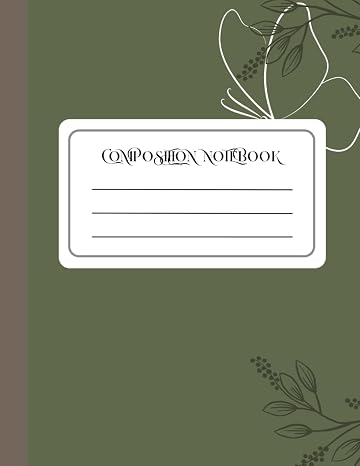 Composition Notebook - Aesthetic Green: Aesthetic Green Botanical Leaf & Butterfly Lined Journal | Large 8.5 x 11 Wide Ruled 200 Page Notebook for School, Teachers & Cottagecore Lovers