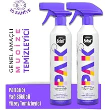 2 Adet Mucize Köpük Temizleyici Sprey Pak 500ml Yağ Sökücü Yüzey Temizleyici Parlatıcı Paksprey1li