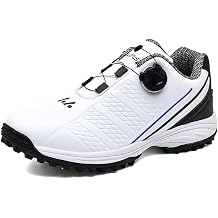 Men's Golf Shoes Mens Waterproof Golf Shoes for Men Professional Spiked Casual Sneakers Non-Slip Outdoor Trainers Comfortable Breathable