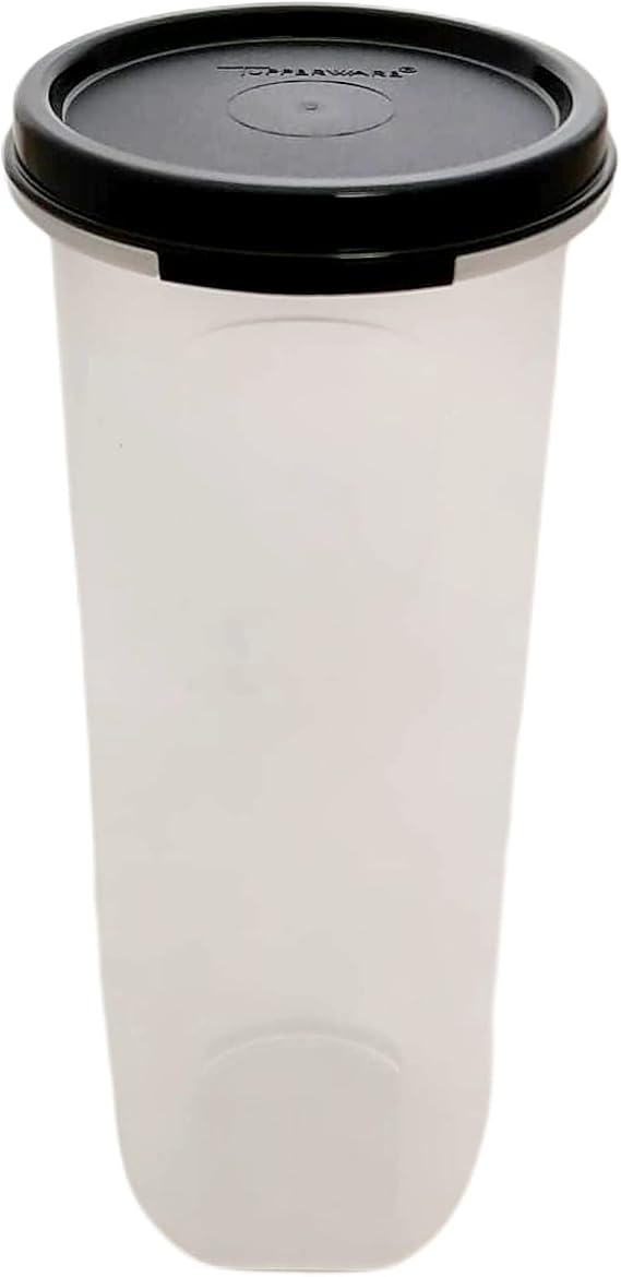 Tupperware Circular 890 ml siyah yumurta kabı yuvarlak kutu kuru saklama stoku dekorasyon geri sihirli kutu kahve pedleri için