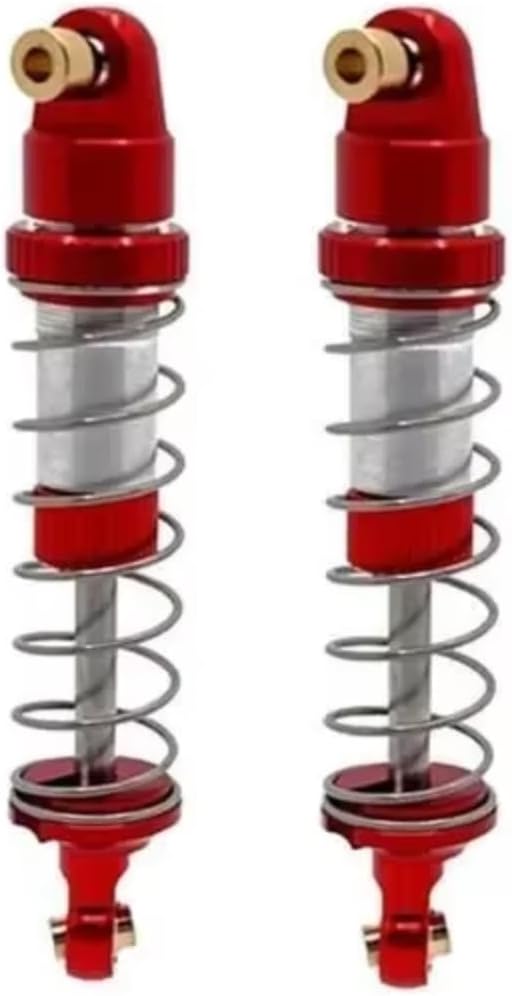 RC Car Parts Compatible With MJX For Hyper Go H12Y 1/12 RC Car Upgrade Modification Parts Accessories Metal Oil Shock Absorber Damper 2pcs(Red)