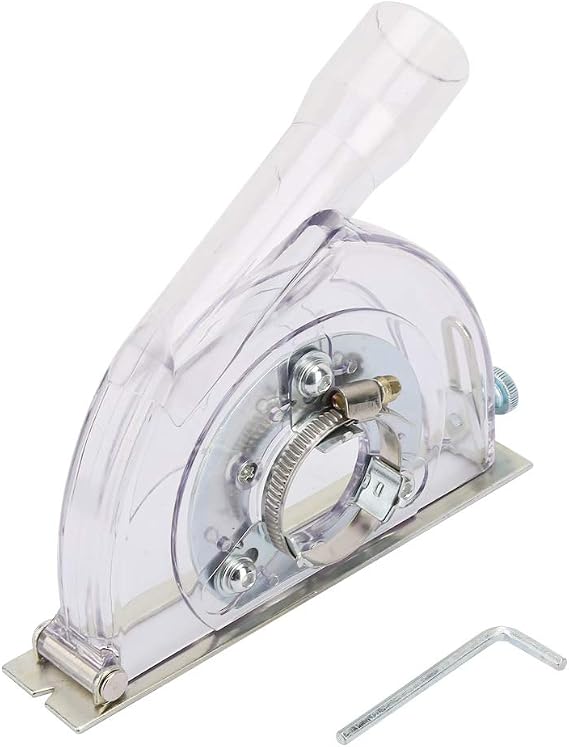 Universal Surface Cutting Dust Shroud, Transparent Dry Grinding Dust Cover for 100/125/150mm Angle Grinder, Dust Collector Attachment Cover Tool 115/125mm for Saw Blades