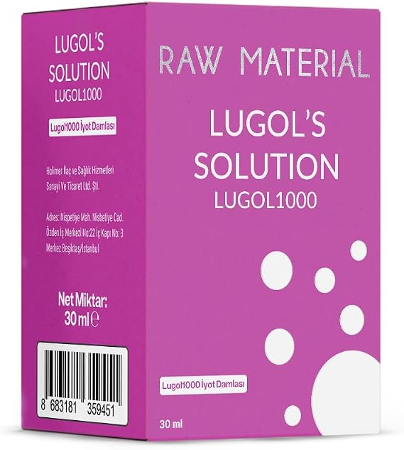 Raw Material Lugol Solüsyon 1000 İyot Damlası 30 ml