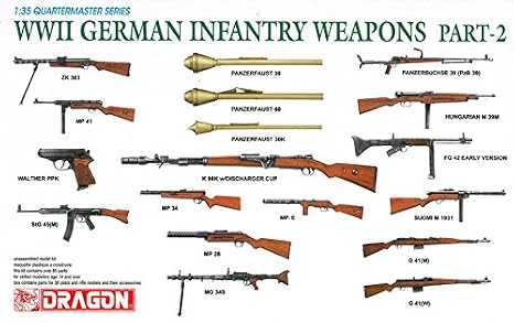 ドラゴン 1/35 Ww.ii ドイツ軍 歩兵用 ウエポン 銃器 セットii
