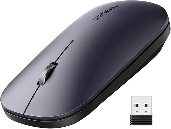 UGREEN Kablosuz Fare, 2,4 Ghz Usb Bağlantısı, Maks. 4000 Dpi, 18 Ay Pil Ömrü. Pc, Mac, Dizüstü Bilgisayar, Windows 11, 10, 8.1, 7, Macos, Linux Ile Uyumlu (Siyah)