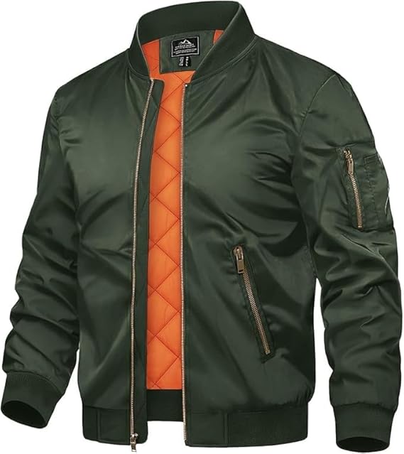 TACVASEN Men's Winter Coats Urban Jacket Baseball Jacket University Windproof Jacket Holiday Jackets Coat