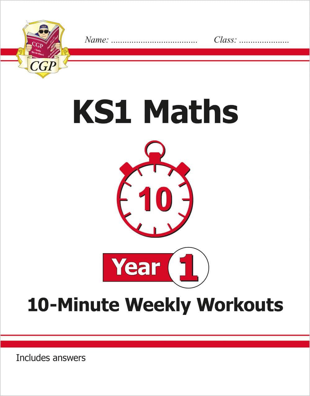 KS1 Year 1 Maths 10-Minute Weekly Workouts CGP Year 1 Maths Paperback – 21 Mar. 2019