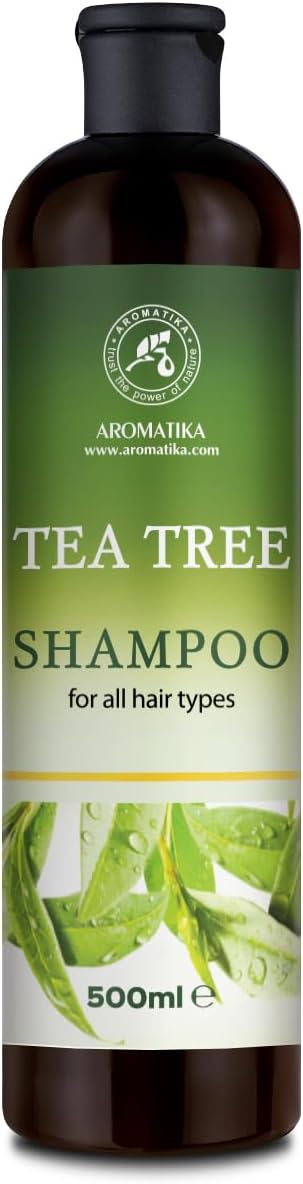 Tea Tree Shampoo - Indian Gooseberry & Rosemary Extracts - Deep Cleansing - Anti Dandruff & Grease - Promotes Hair Growth & Volume - Moisturizing 480ml