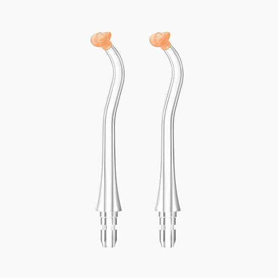 usmile Replacement S-Shaped Nozzles for C10 Oral Irrigator - 2 Pack, Perfect Fit for usmile Water Flosser, Improved Cleaning for Brackets and Dental Care