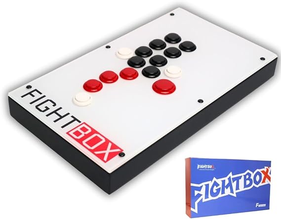 FightBox公式 FightBox ファイトボックス F10-PC-V2 PC PS3 Switch スイッチ 対応 全ボタン レバーレス アーケード ファイティング スティック 格闘ゲーム アケコン コントローラー 三和電子製ボタン SOCD対応 日本語マニュアル付き