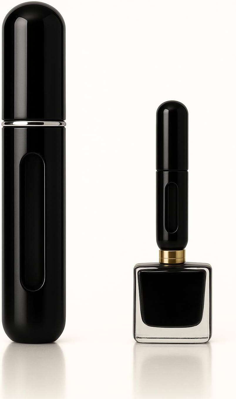 Parfüm Şişesinden Çanta Içi Mini Doldurulabilir Seyahat Cep Yedek Parfüm Şişesi 5 ml, Makyaj Organizer, (1 Adet) (bronz)