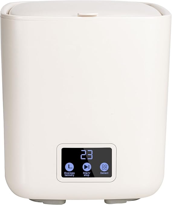 Mini Washing Machine, Fully Automatic Mini Washing Machine, Small Washing Machine, Multi-functional Portable Type, Ultrasonic Disinfectant, 7 L Capacity, Automatic Water Absorption and Drainage,