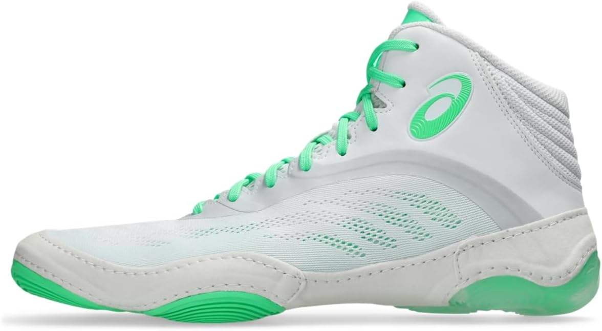 ASICS Men's Split Elite Wrestling Shoe, White/New Leaf, 24, white/new leaf