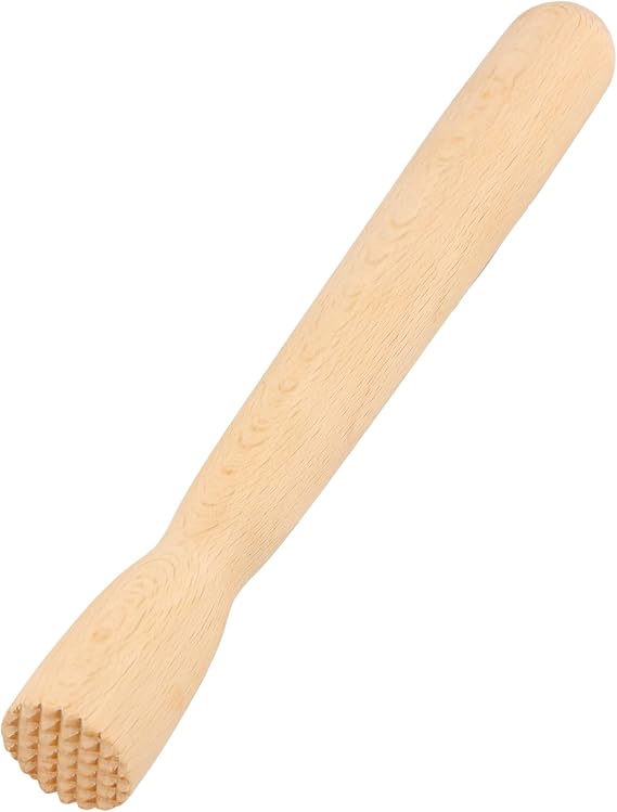 Muddler Bar Tools, Ice Crushing Rod, Wooden Pestle Food Muddler, Cocktail Muddler, Fruit Masher, Professional Drink Muddler, Durable Wood Ice Crusher for Mint and Other Fruit Based Drinks