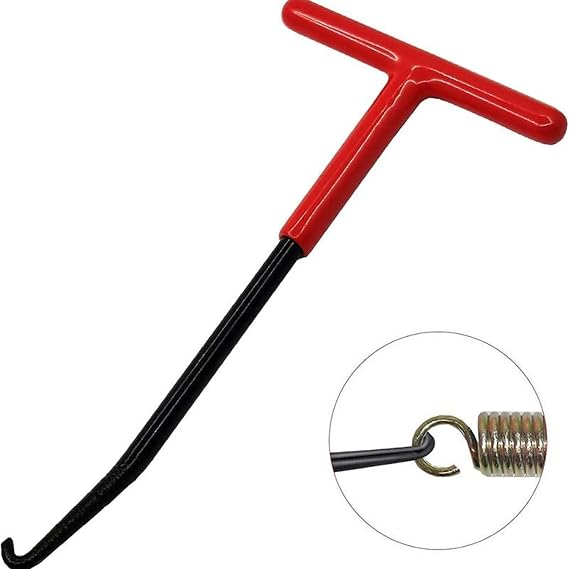 Exhaust Spring Hook Motorcycle Spring Puller T Hook Spring Puller Mounting Hook Spring Hook Spring Puller Steel Spring Hook Spring Puller Trampoline Tools for Scooter Motorcycle Moped 16 x 8 cm Pack of 1