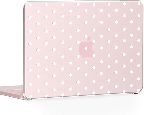 Feams MacBook Neo 13インチケース 2026 A3404用、スタイリッシュな保護クリアケース ハードシェル 透明カバー MacBook Neo 13インチ 2026 A18 Pro Chip用 キーボードカバー付き 水玉