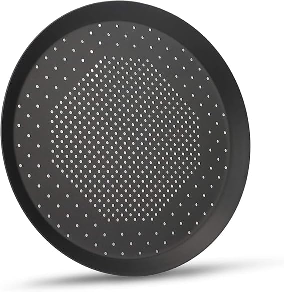 Pizza Crisper Pişirme Tavası Pizza Tepsisi Fırın için Yuvarlak Delikli Fırın Tavası Pişirme Aleti Delikli Pizza Tavası 22,5 cm